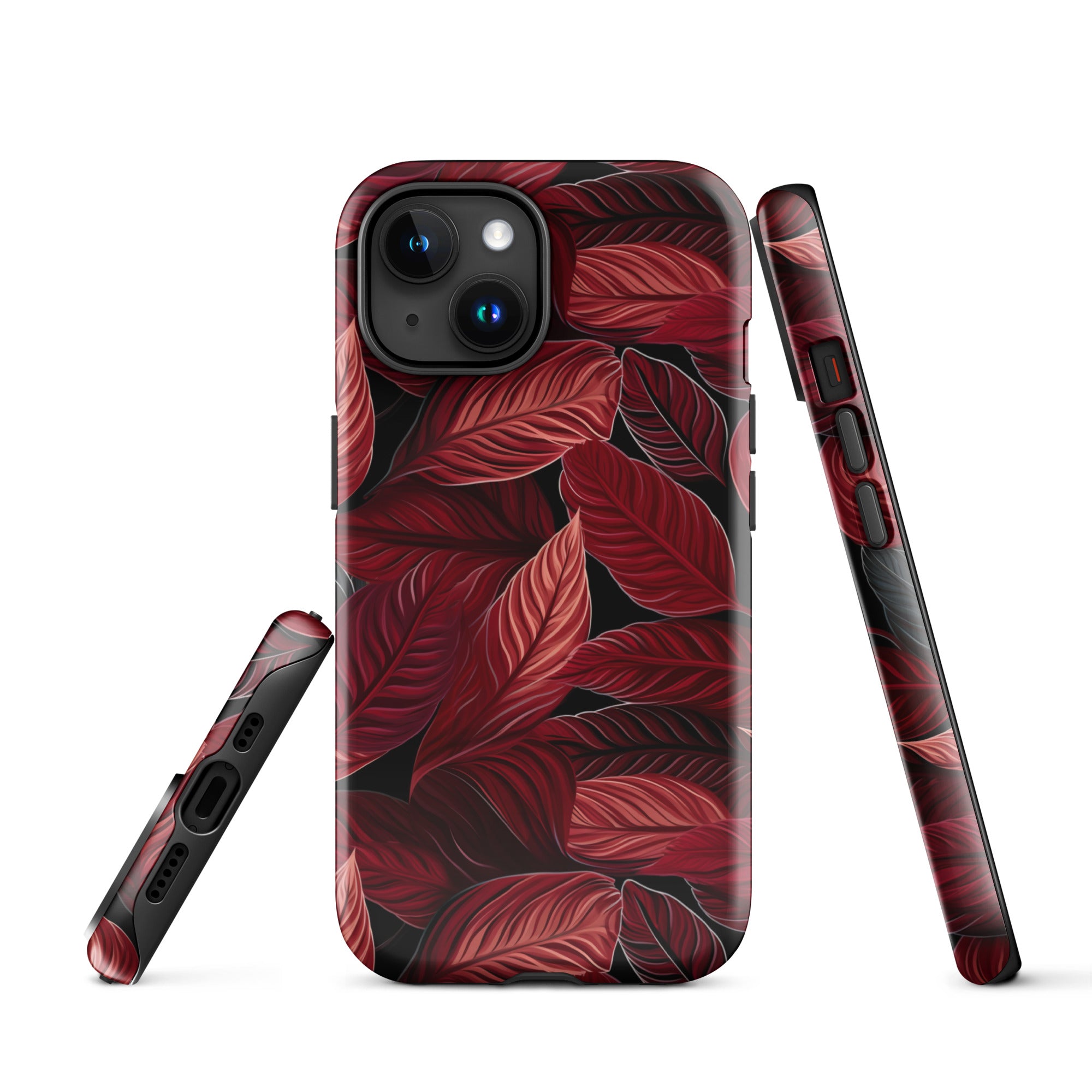 Scarlet Whispers - Lush Autumn Colours in Botanical Bliss - iPhone Case