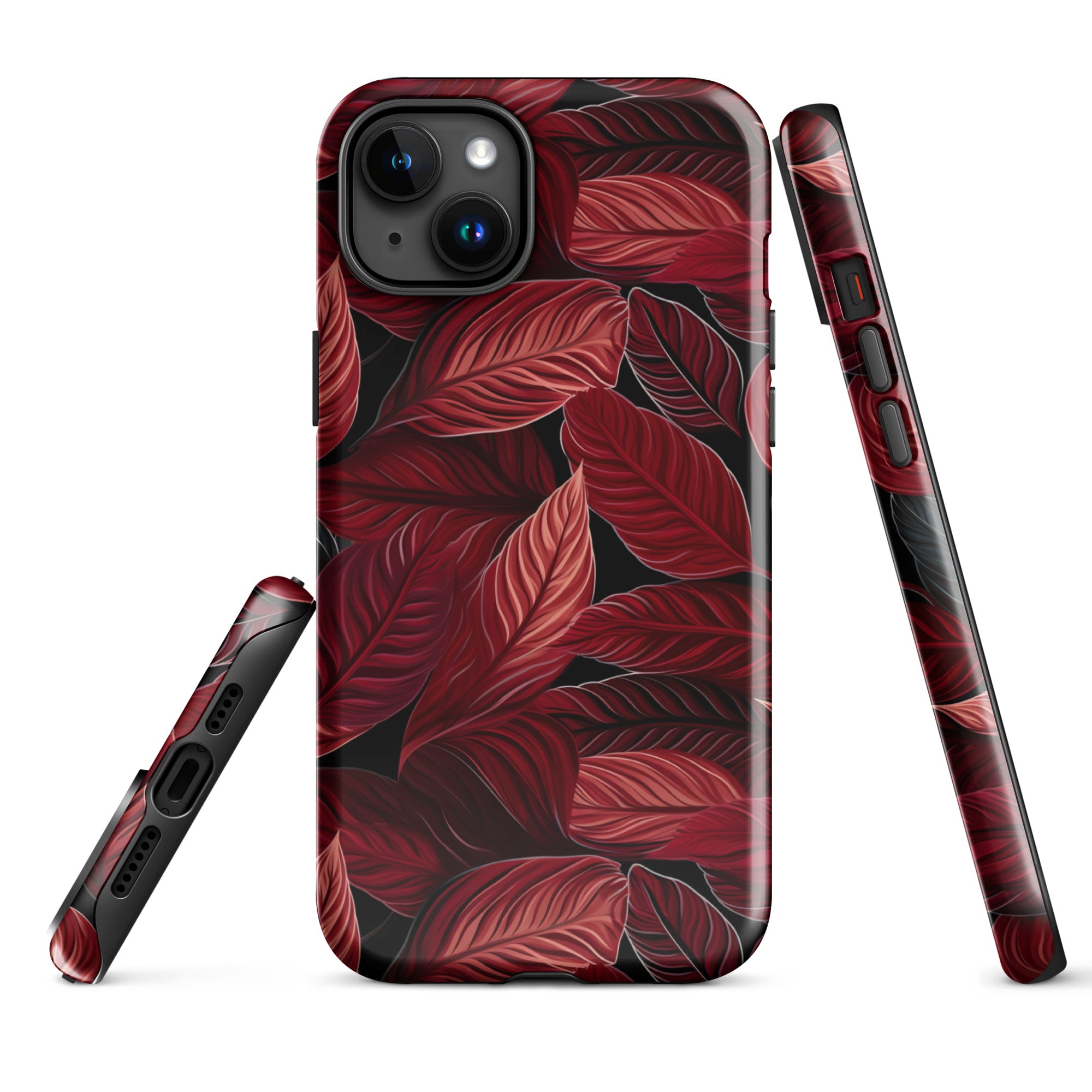 Scarlet Whispers - Lush Autumn Colours in Botanical Bliss - iPhone Case