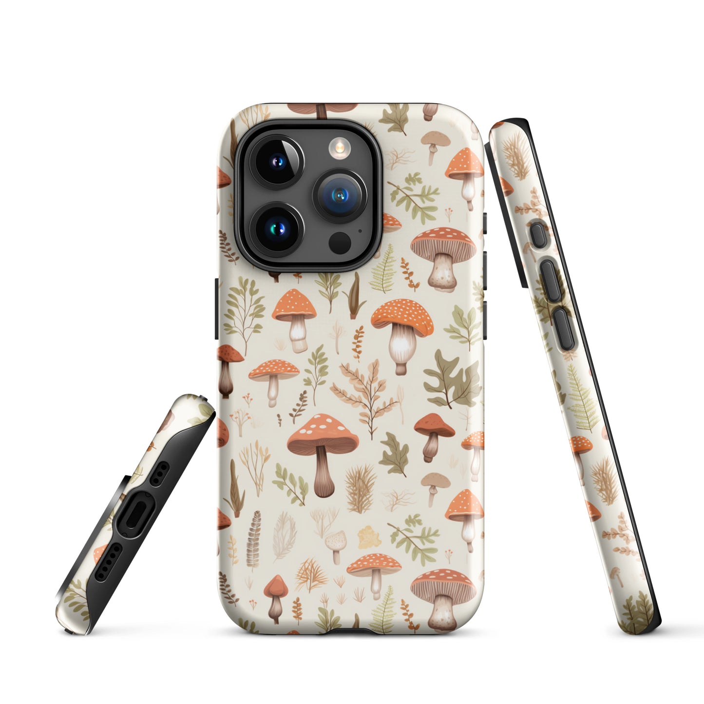 Mushroom Haven - Autumnal Tones Botanical - iPhone Case