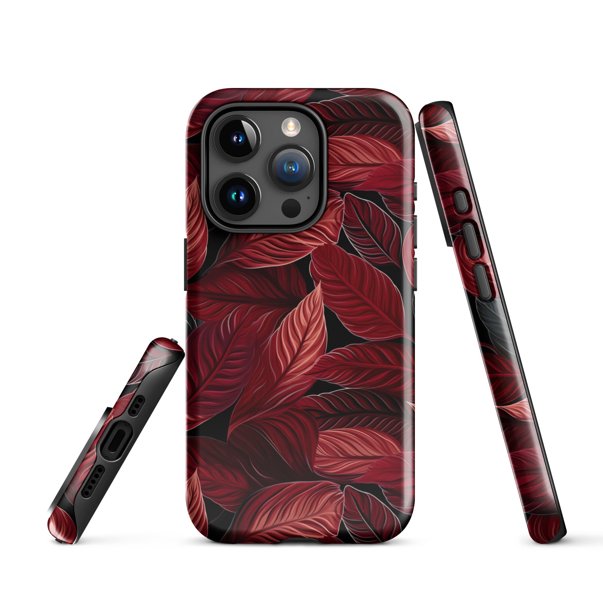 Scarlet Whispers - Lush Autumn Colours in Botanical Bliss - iPhone Case