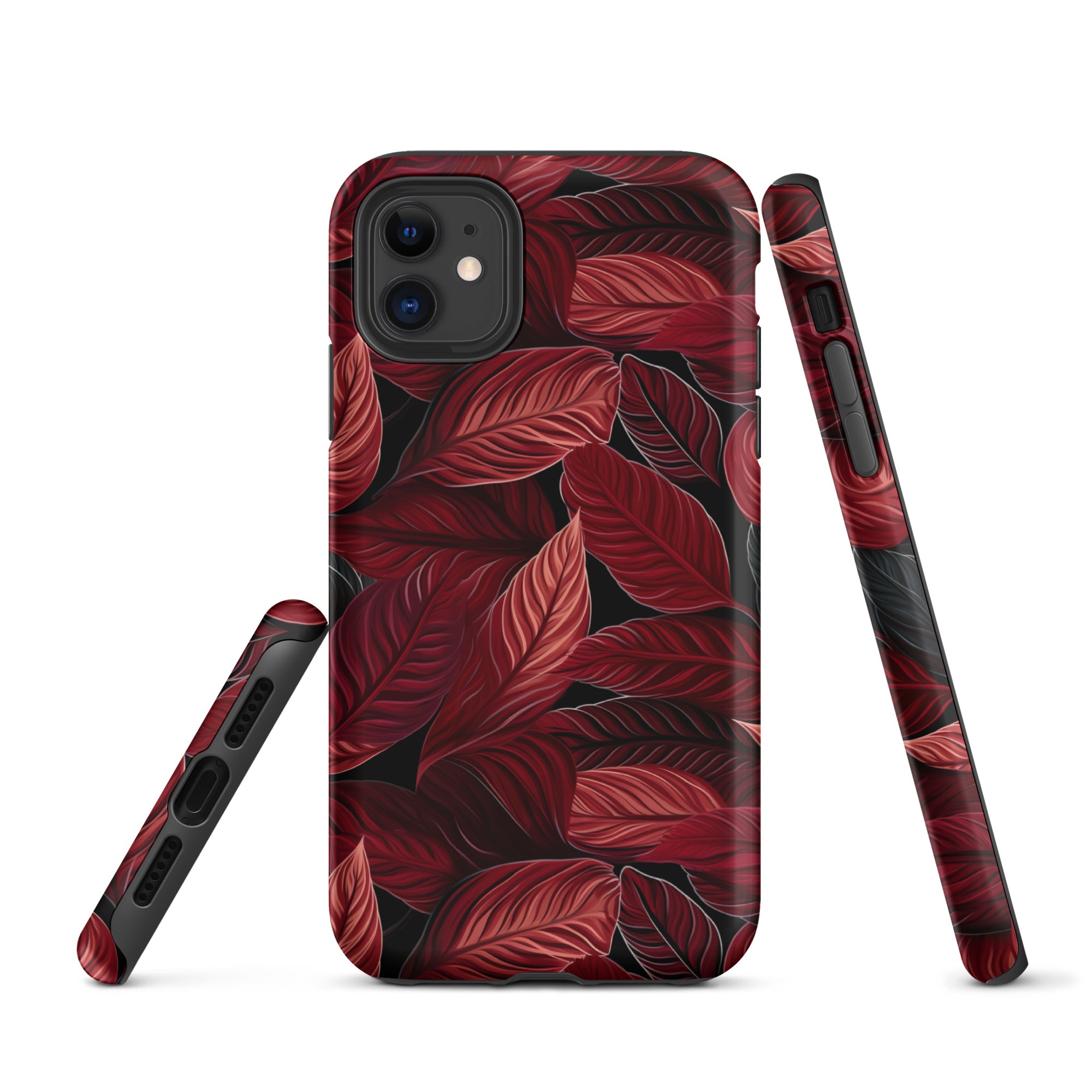 Scarlet Whispers - Lush Autumn Colours in Botanical Bliss - iPhone Case