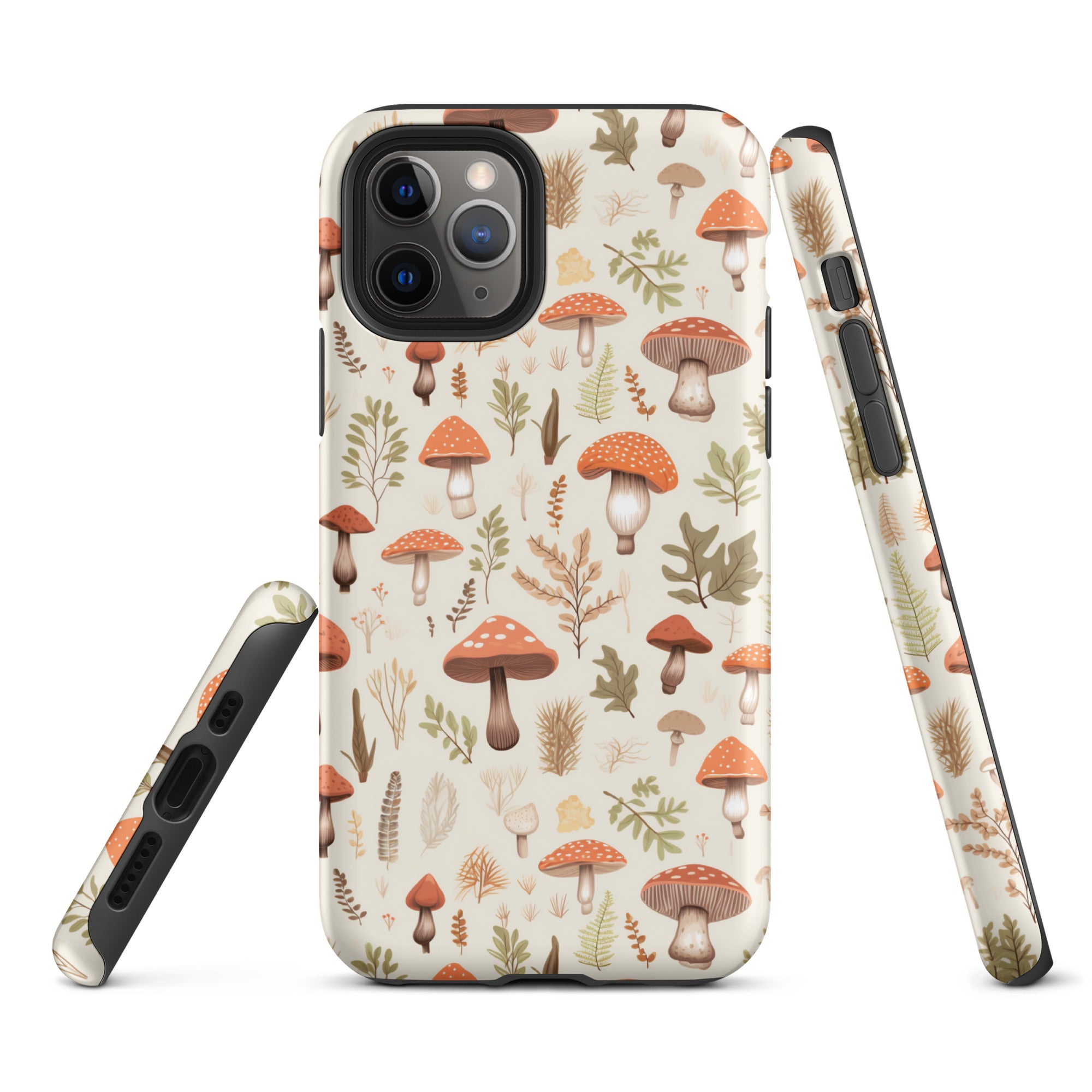 Mushroom Haven - Autumnal Tones Botanical - iPhone Case