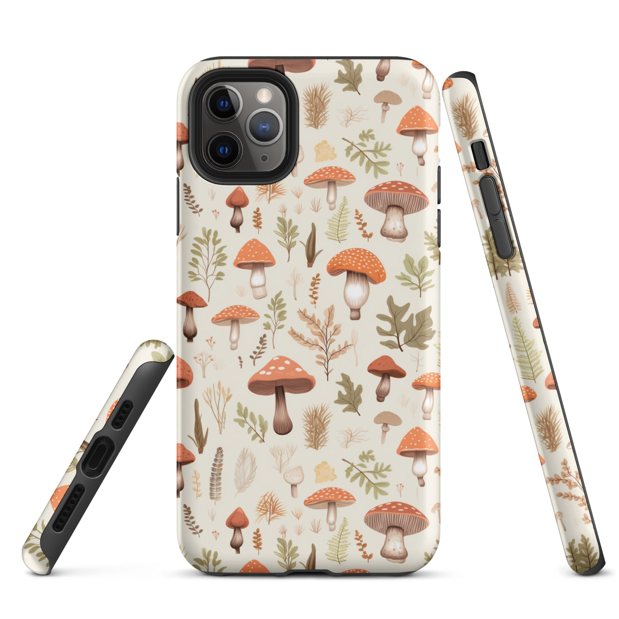 Mushroom Haven - Autumnal Tones Botanical - iPhone Case