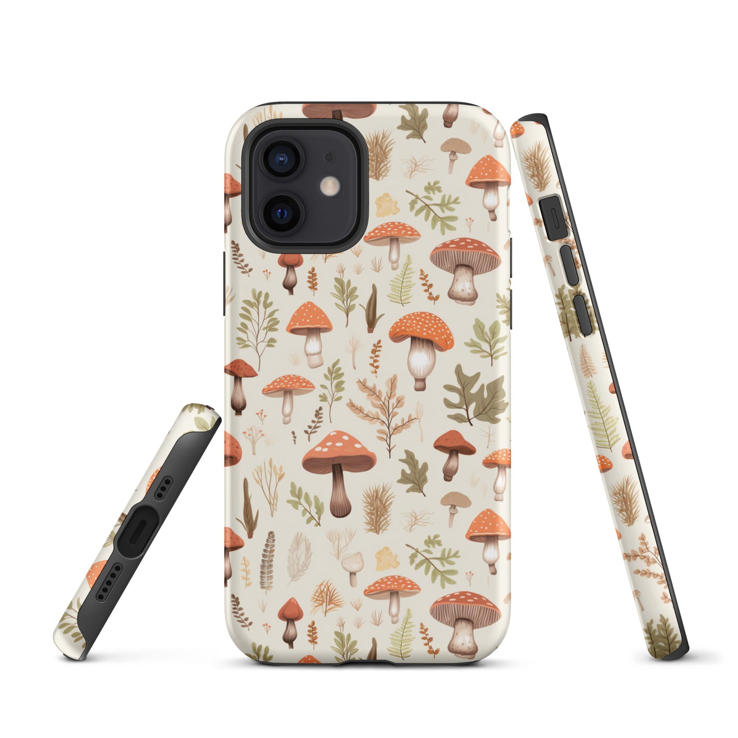 Mushroom Haven - Autumnal Tones Botanical - iPhone Case