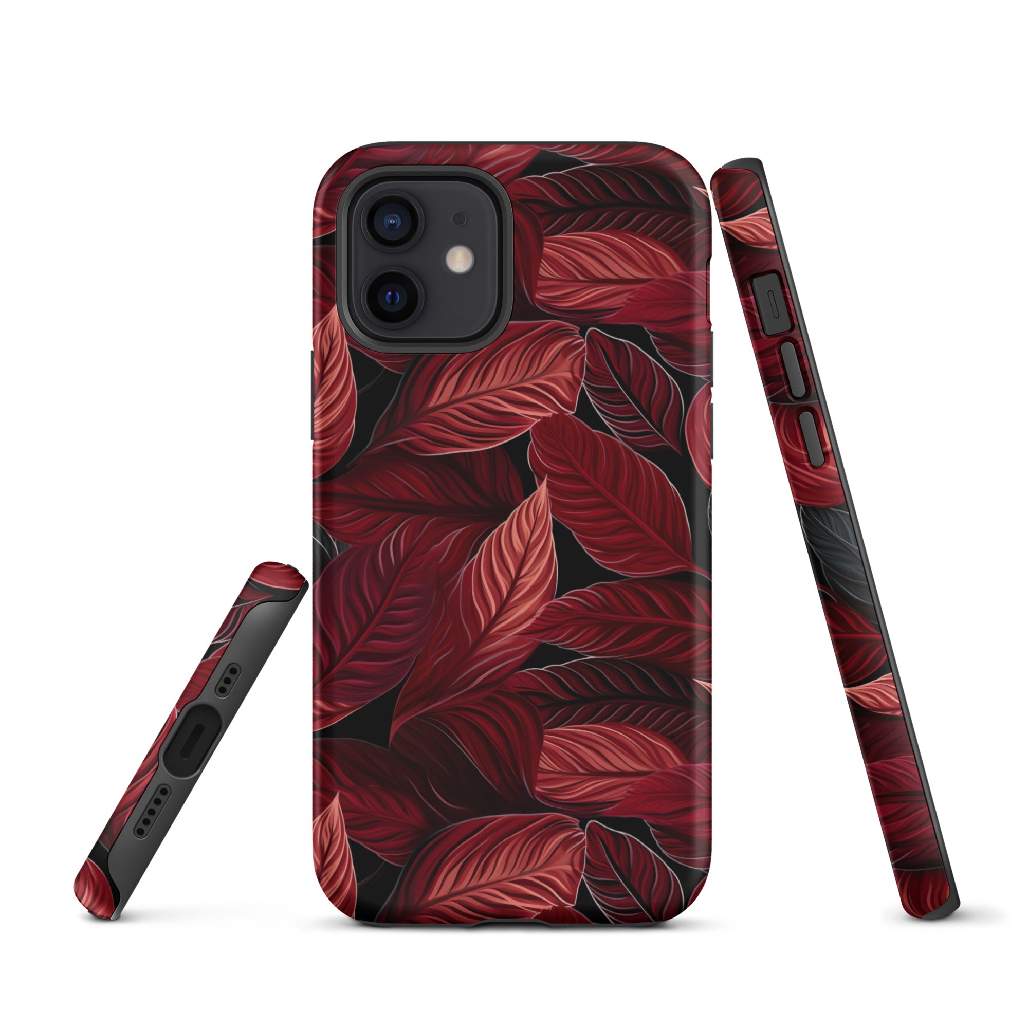 Scarlet Whispers - Lush Autumn Colours in Botanical Bliss - iPhone Case