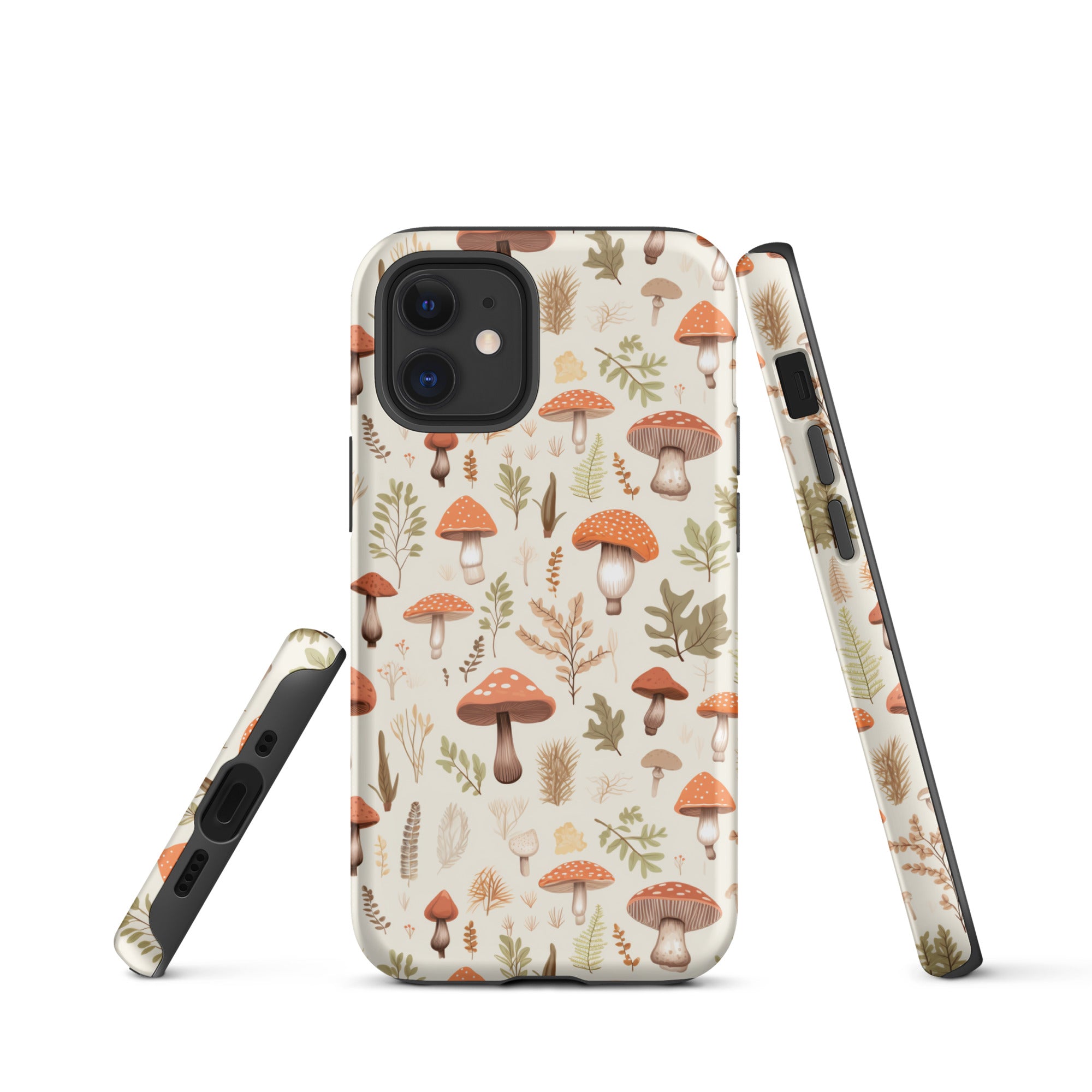 Mushroom Haven - Autumnal Tones Botanical - iPhone Case