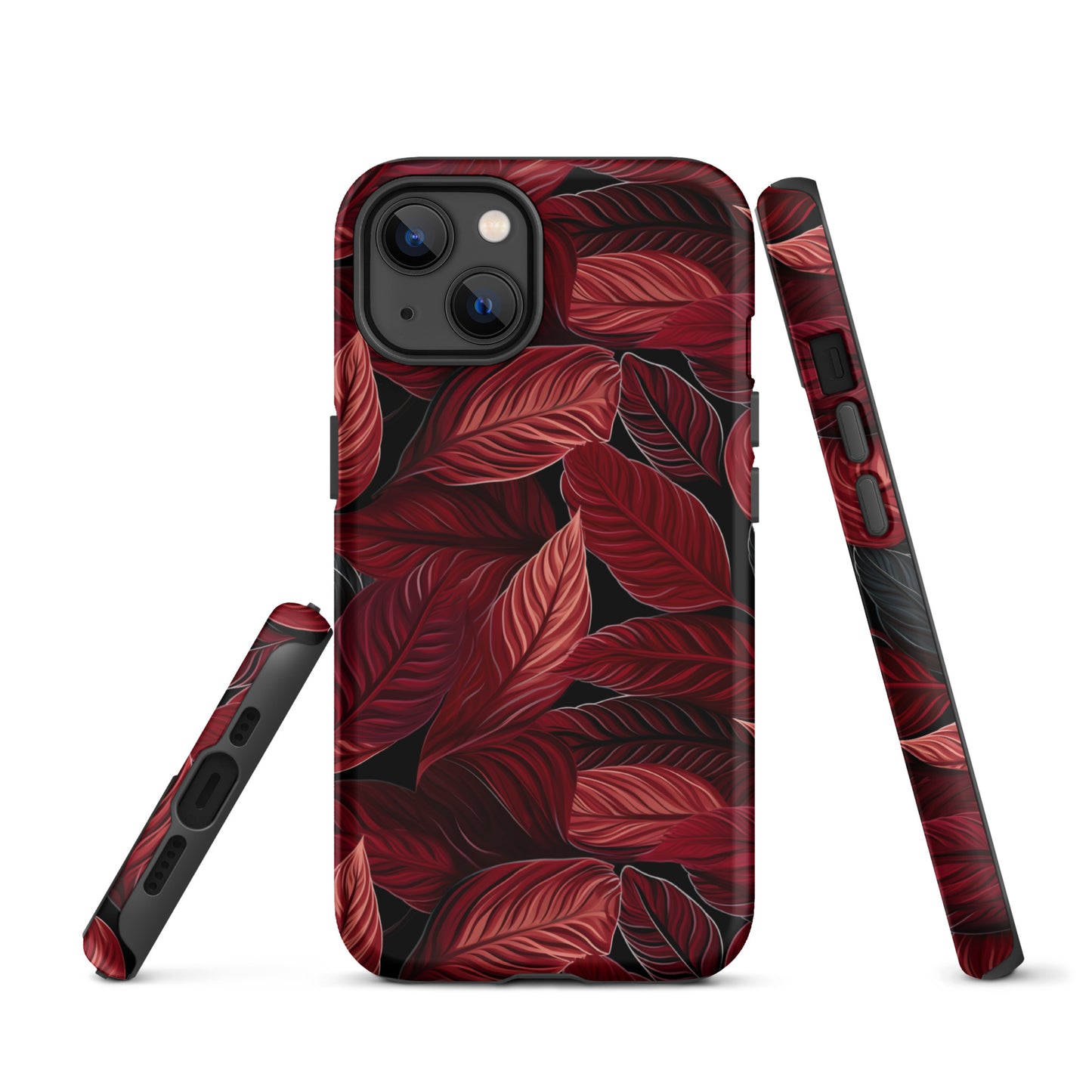 Scarlet Whispers - Lush Autumn Colours in Botanical Bliss - iPhone Case