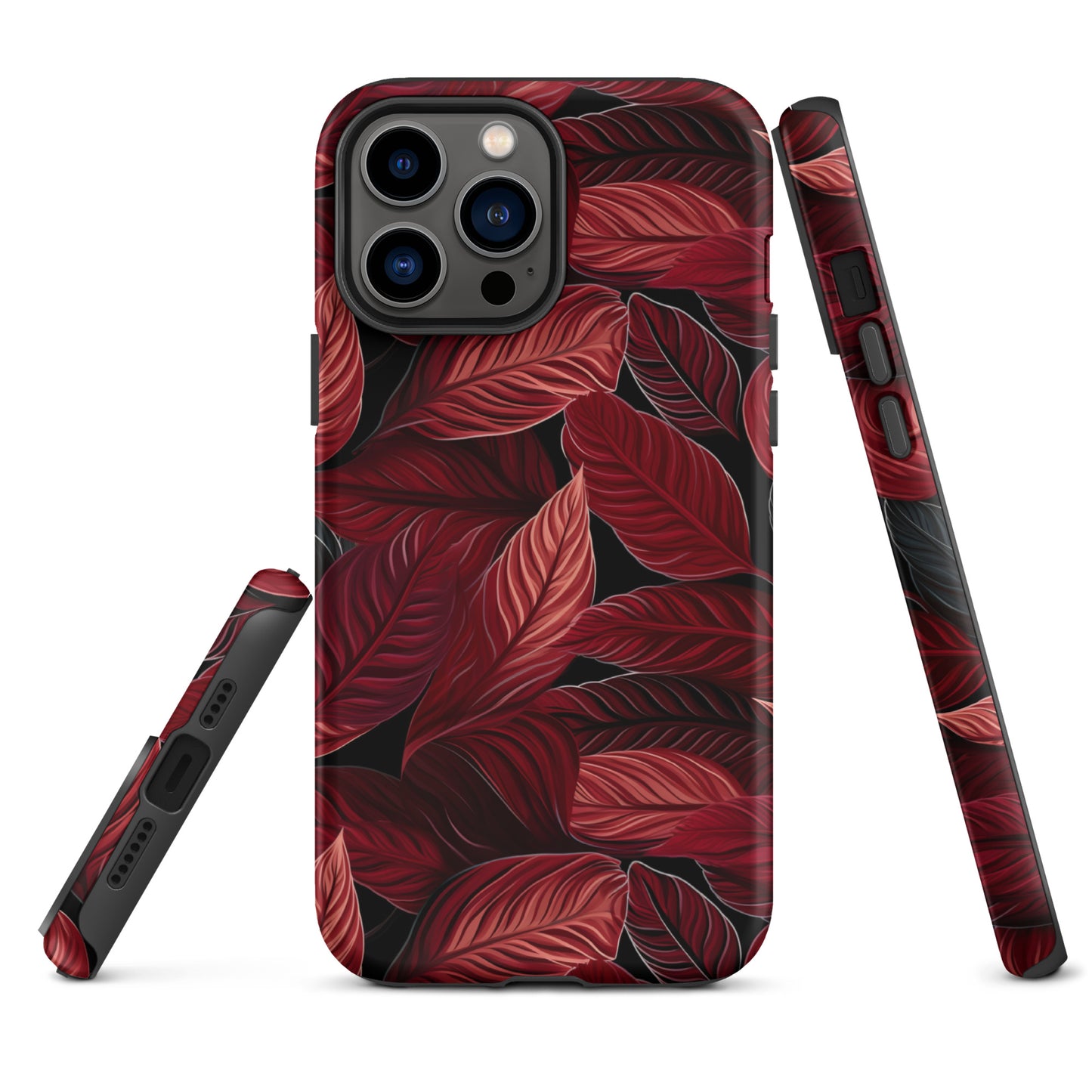 Scarlet Whispers - Lush Autumn Colours in Botanical Bliss - iPhone Case