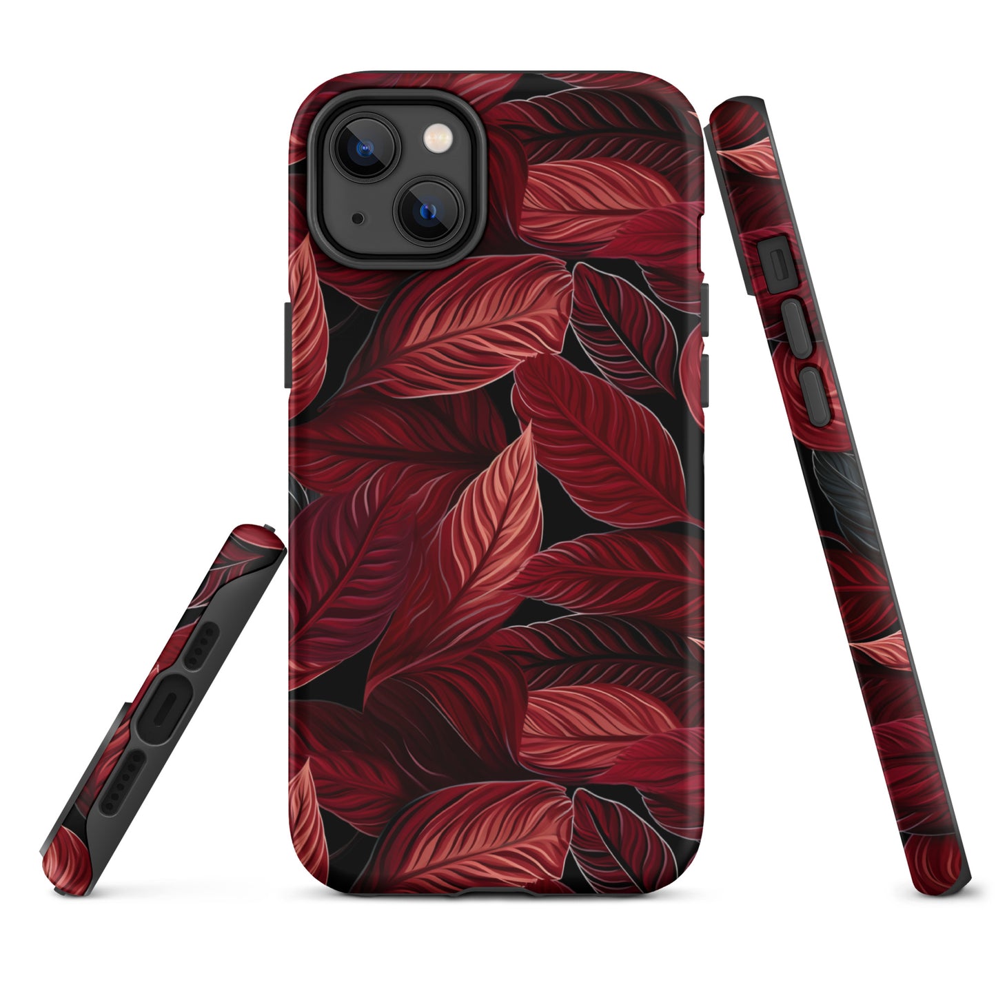 Scarlet Whispers - Lush Autumn Colours in Botanical Bliss - iPhone Case