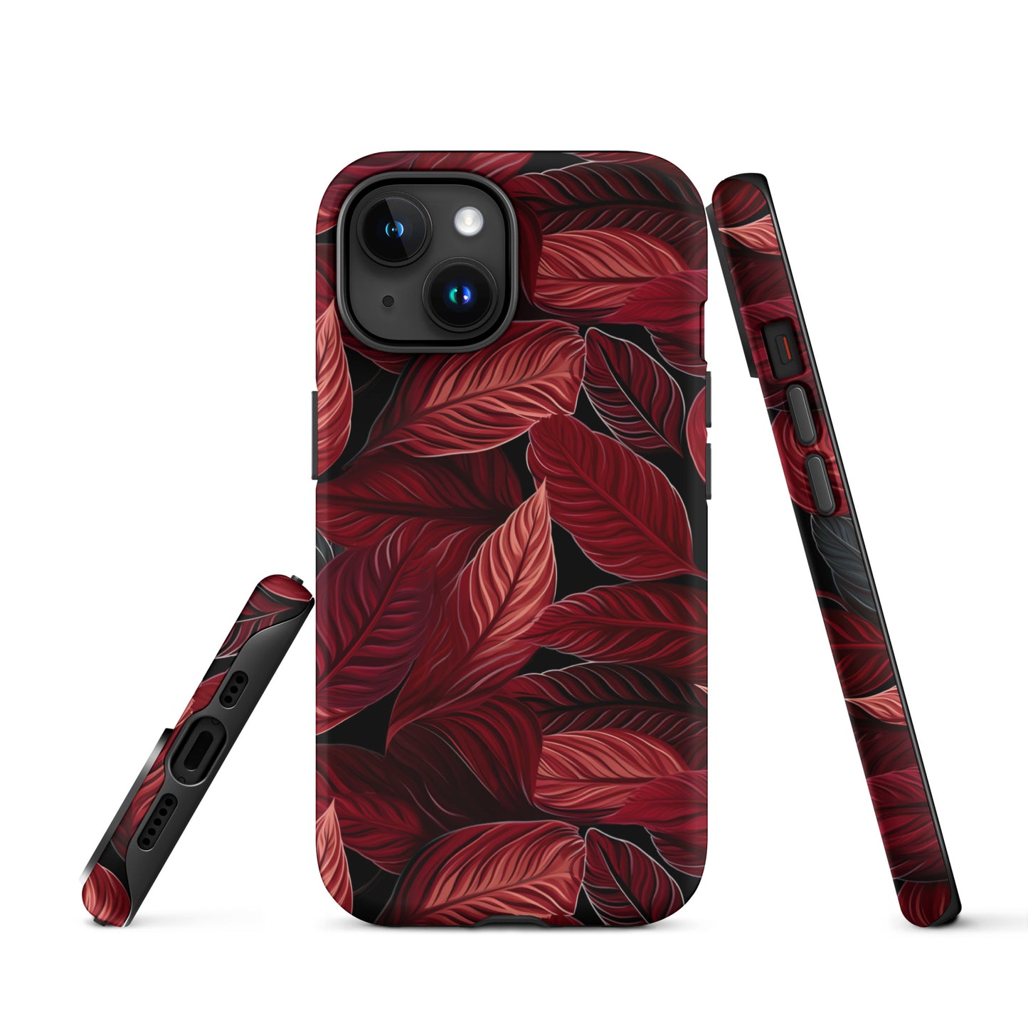 Scarlet Whispers - Lush Autumn Colours in Botanical Bliss - iPhone Case