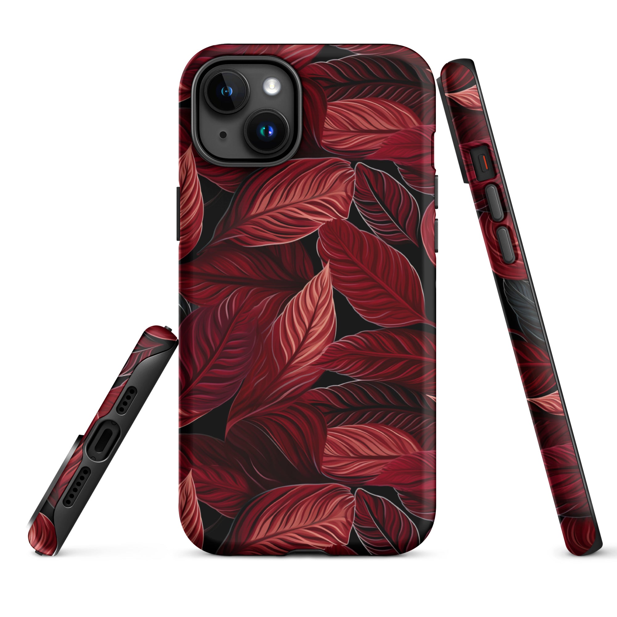 Scarlet Whispers - Lush Autumn Colours in Botanical Bliss - iPhone Case