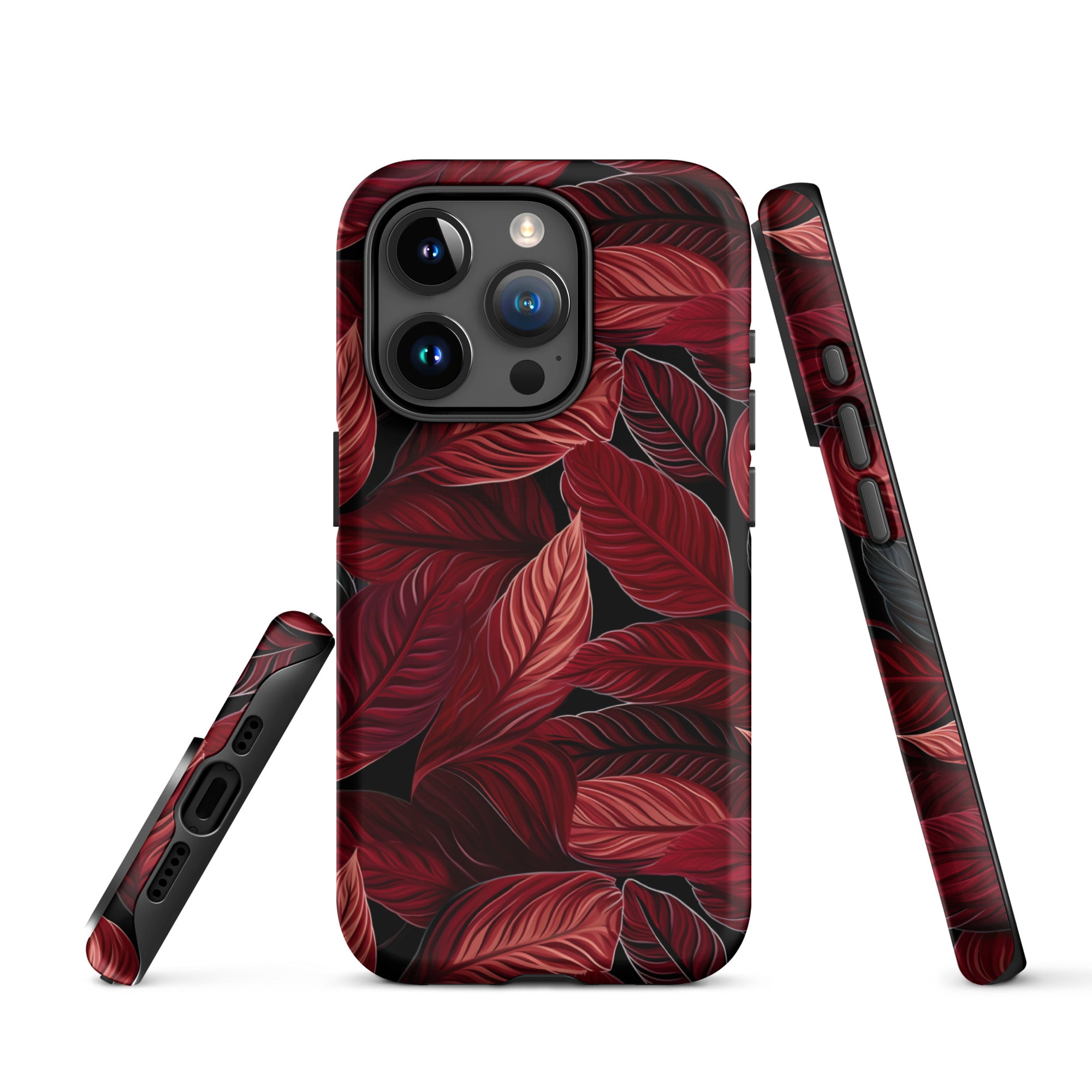 Scarlet Whispers - Lush Autumn Colours in Botanical Bliss - iPhone Case