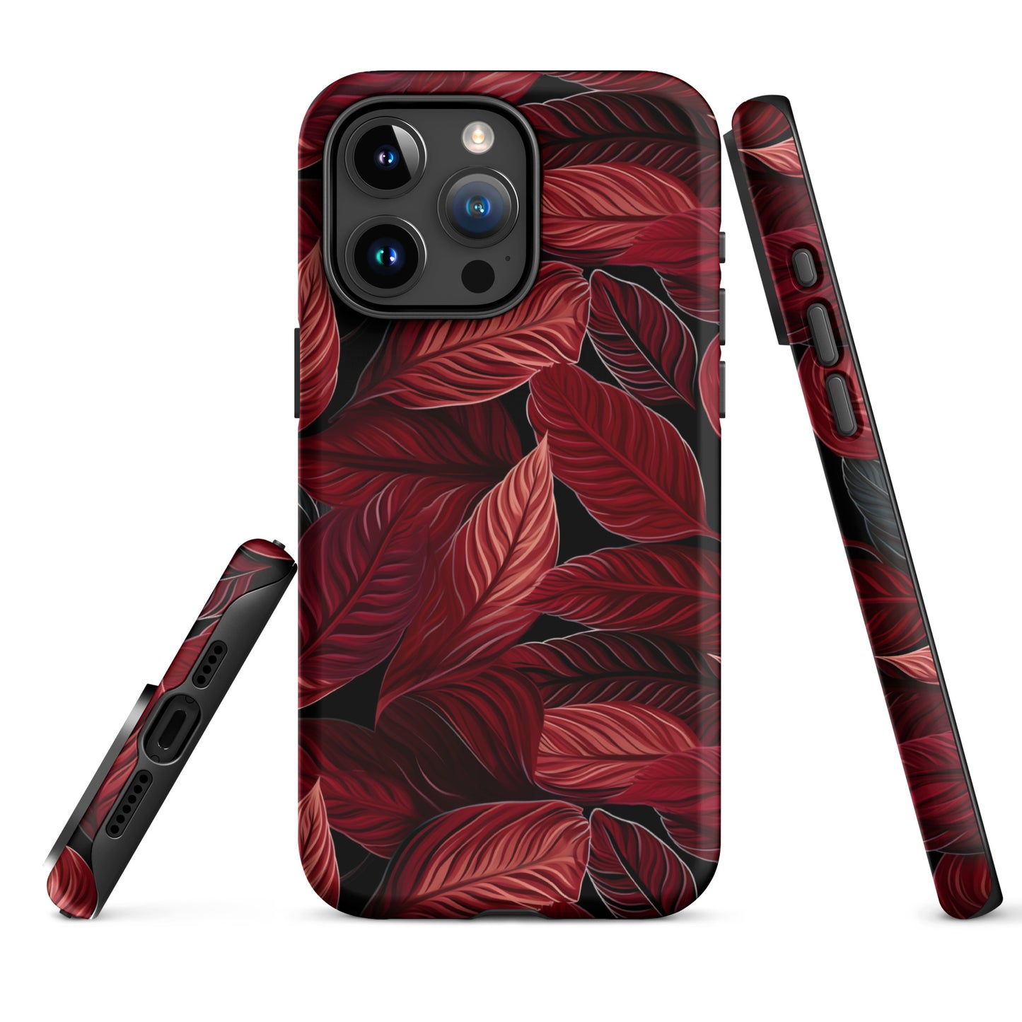 Scarlet Whispers - Lush Autumn Colours in Botanical Bliss - iPhone Case