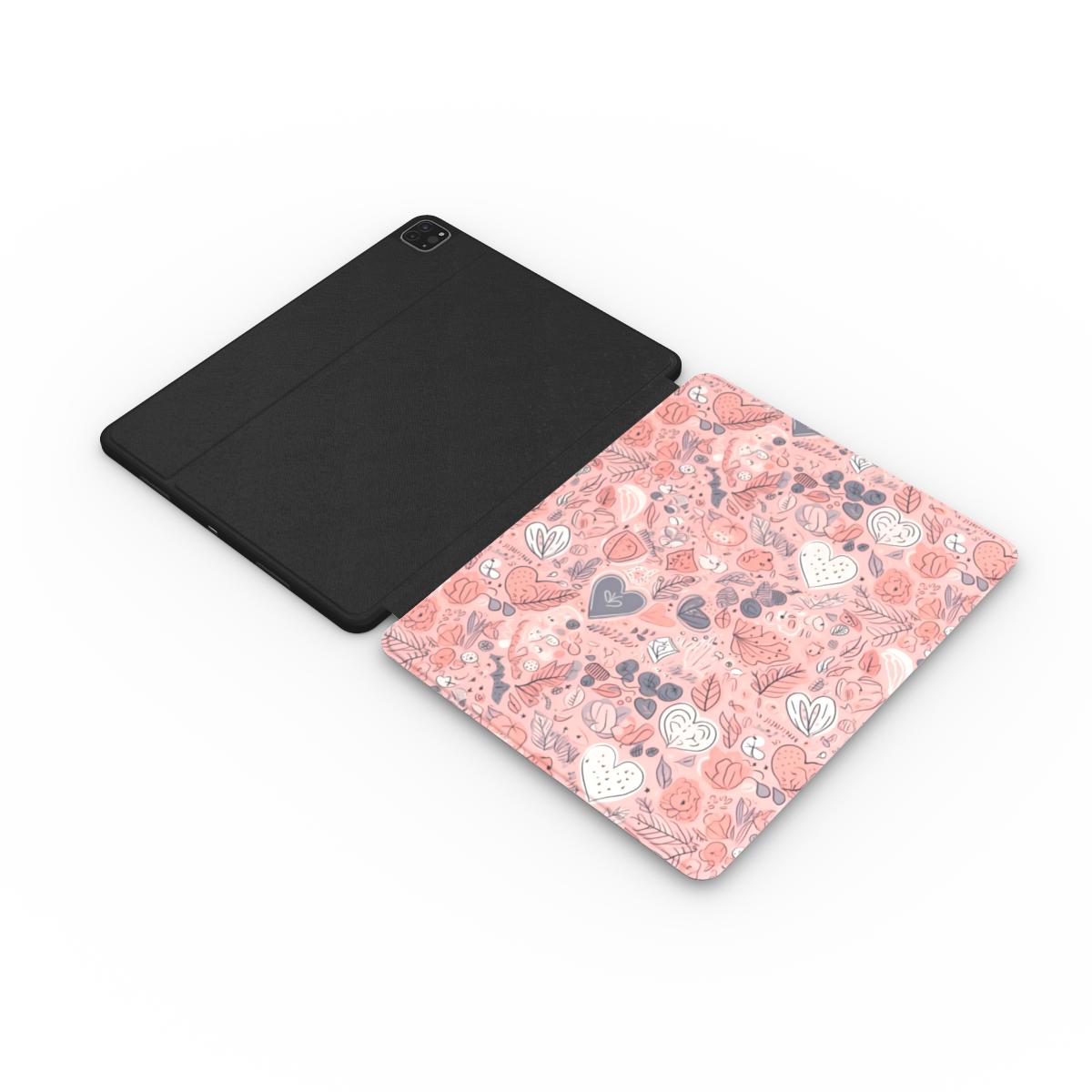 Springtime Blushing Hearts and Leaves - iPad Case