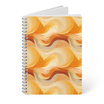 Amber Waves: The Breath of Autumn - Notebook (A5) - Pattern Symphony