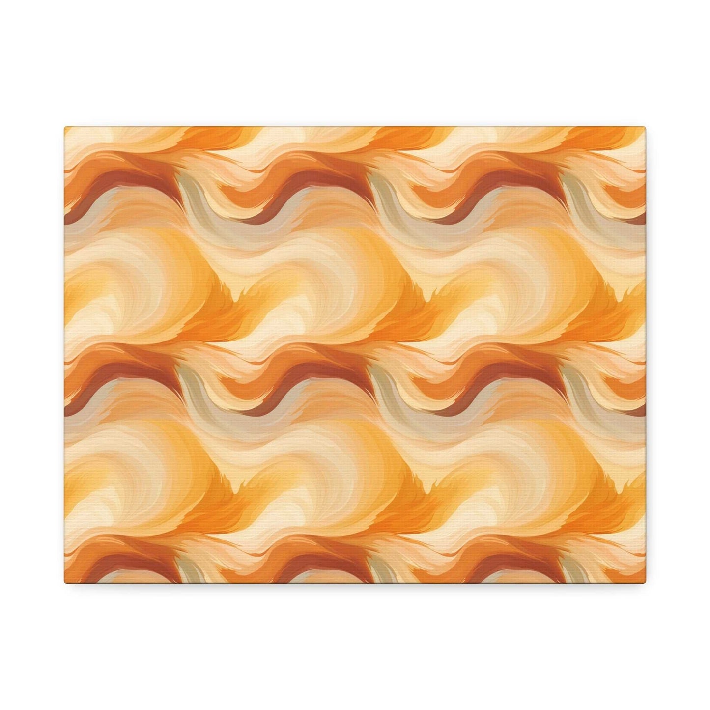 Amber Waves: The Breath of Autumn - Satin Canvas, Stretched - Pattern Symphony