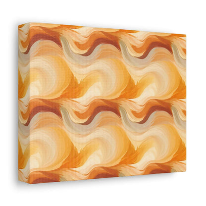 Amber Waves: The Breath of Autumn - Satin Canvas, Stretched - Pattern Symphony