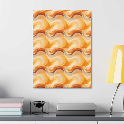 Amber Waves: The Breath of Autumn - Satin Canvas, Stretched - Pattern Symphony