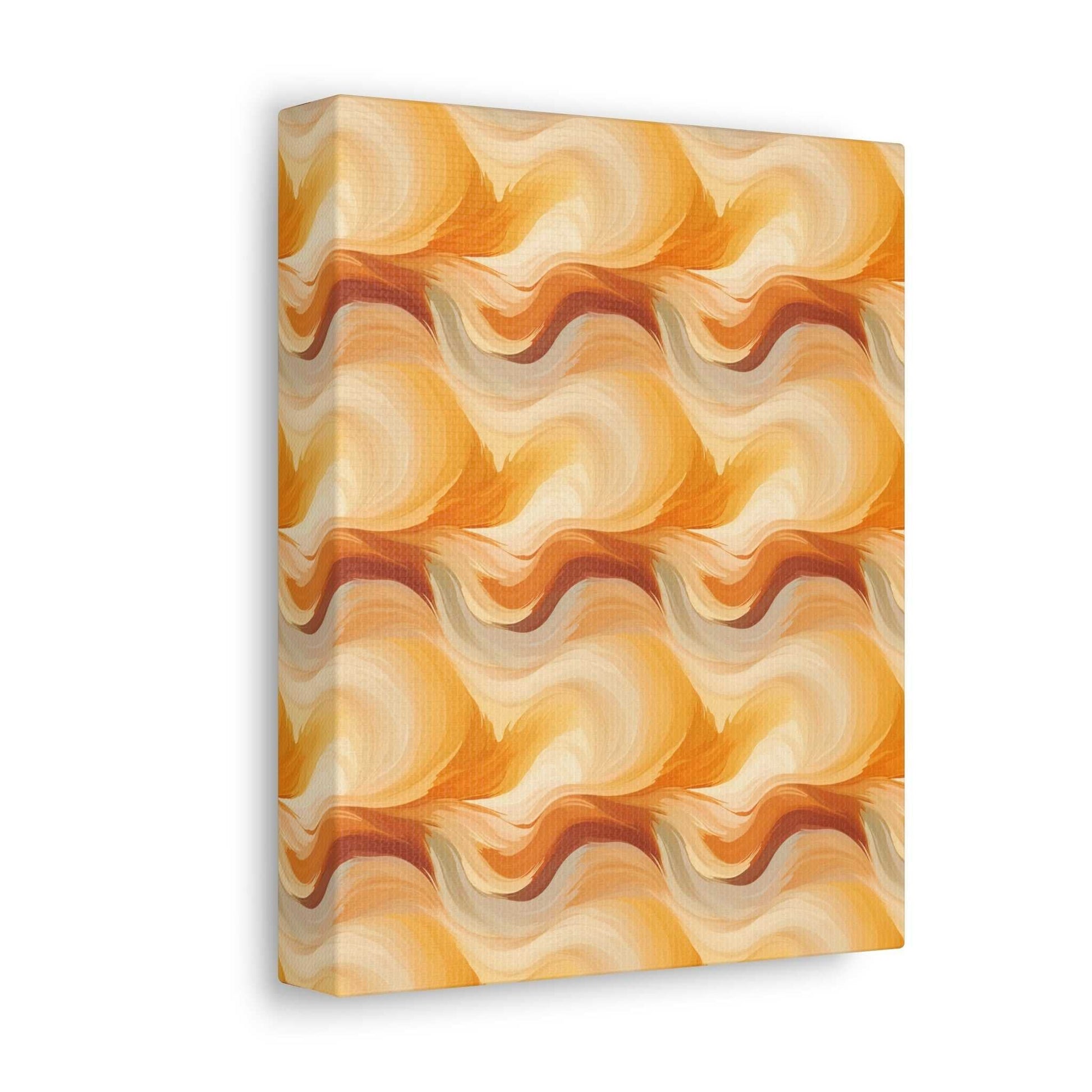 Amber Waves: The Breath of Autumn - Satin Canvas, Stretched - Pattern Symphony