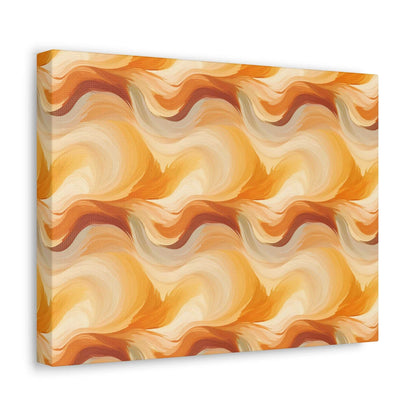 Amber Waves: The Breath of Autumn - Satin Canvas, Stretched - Pattern Symphony