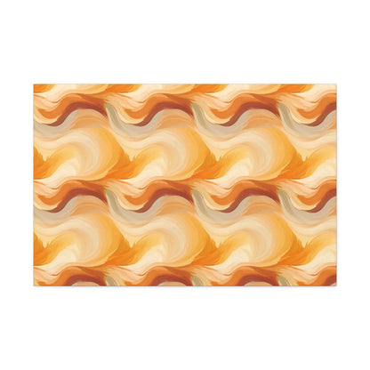 Amber Waves: The Breath of Autumn - Satin Canvas, Stretched - Pattern Symphony