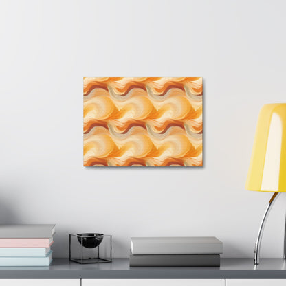 Amber Waves: The Breath of Autumn - Satin Canvas, Stretched - Pattern Symphony