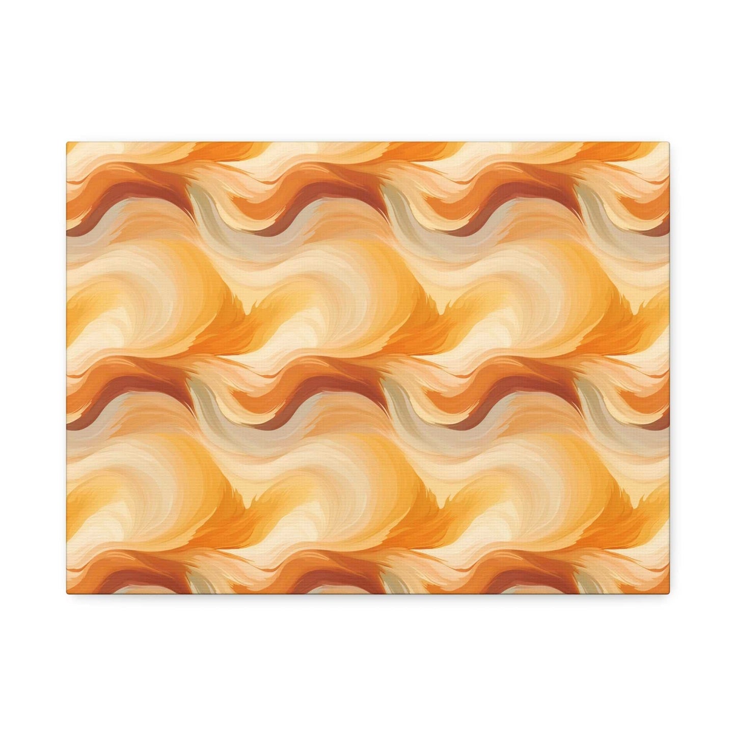 Amber Waves: The Breath of Autumn - Satin Canvas, Stretched - Pattern Symphony