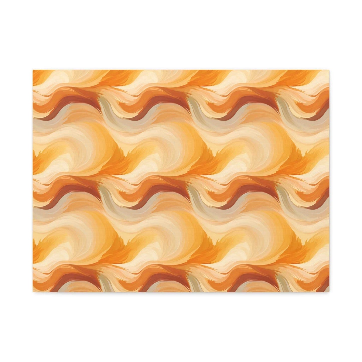 Amber Waves: The Breath of Autumn - Satin Canvas, Stretched - Pattern Symphony