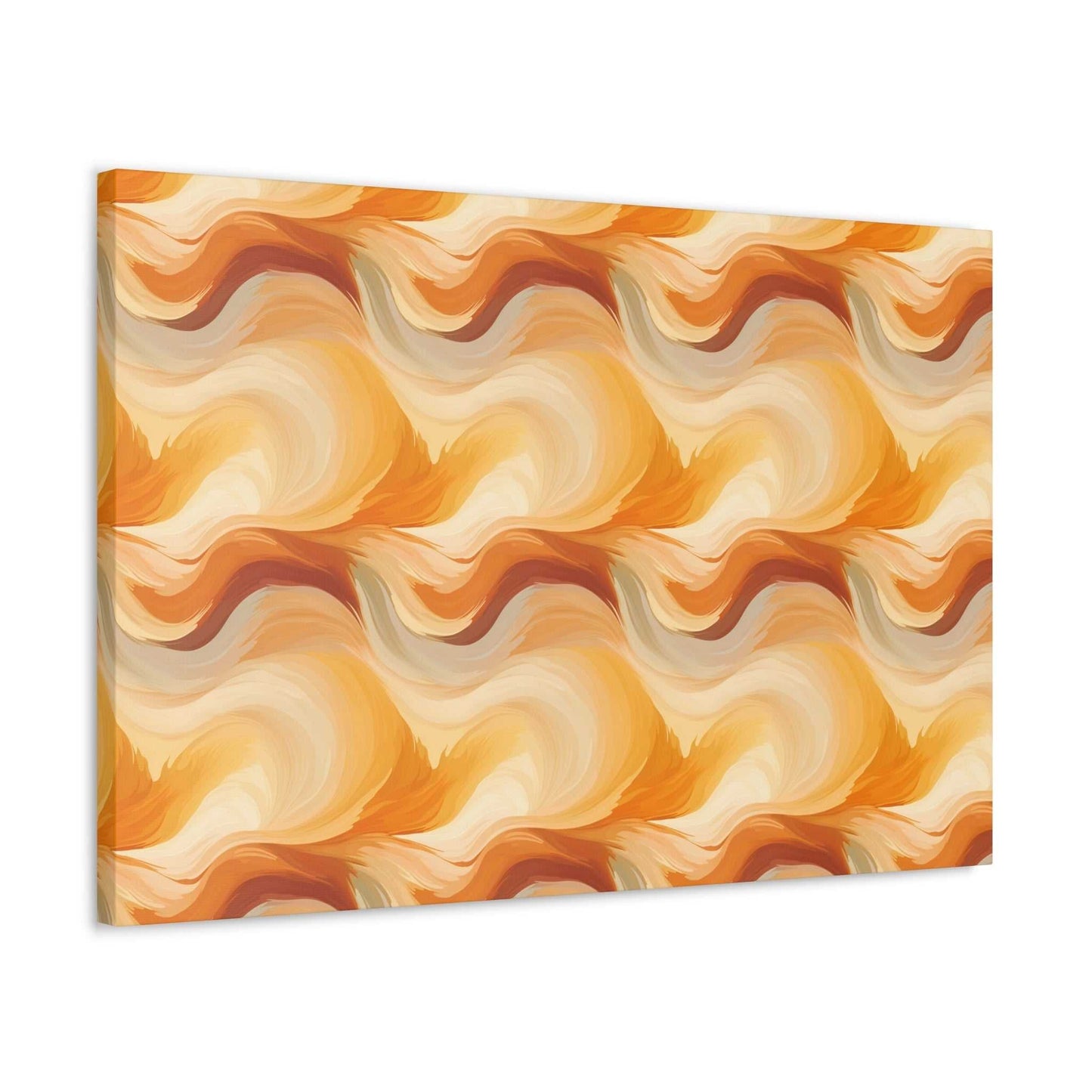 Amber Waves: The Breath of Autumn - Satin Canvas, Stretched - Pattern Symphony