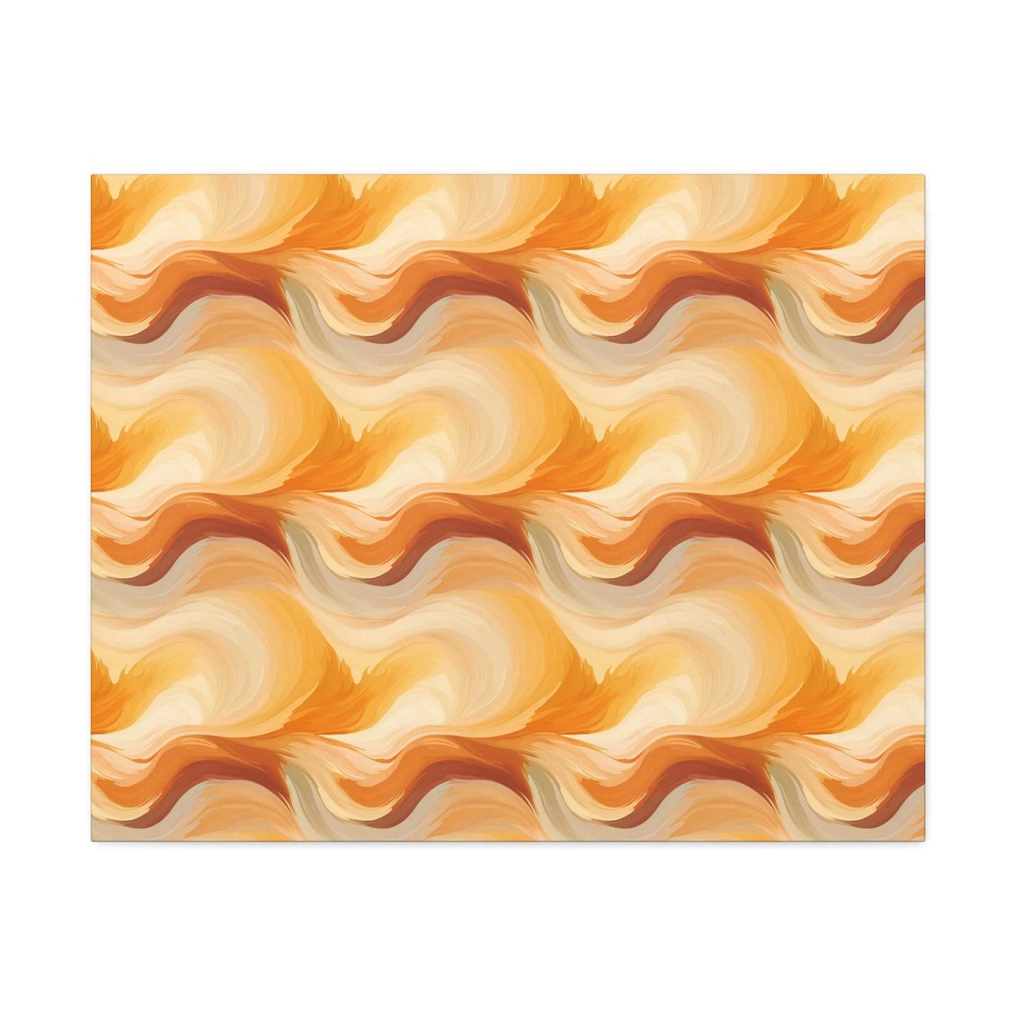 Amber Waves: The Breath of Autumn - Satin Canvas, Stretched - Pattern Symphony