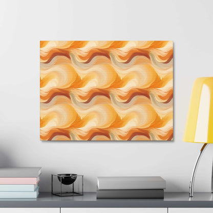 Amber Waves: The Breath of Autumn - Satin Canvas, Stretched - Pattern Symphony