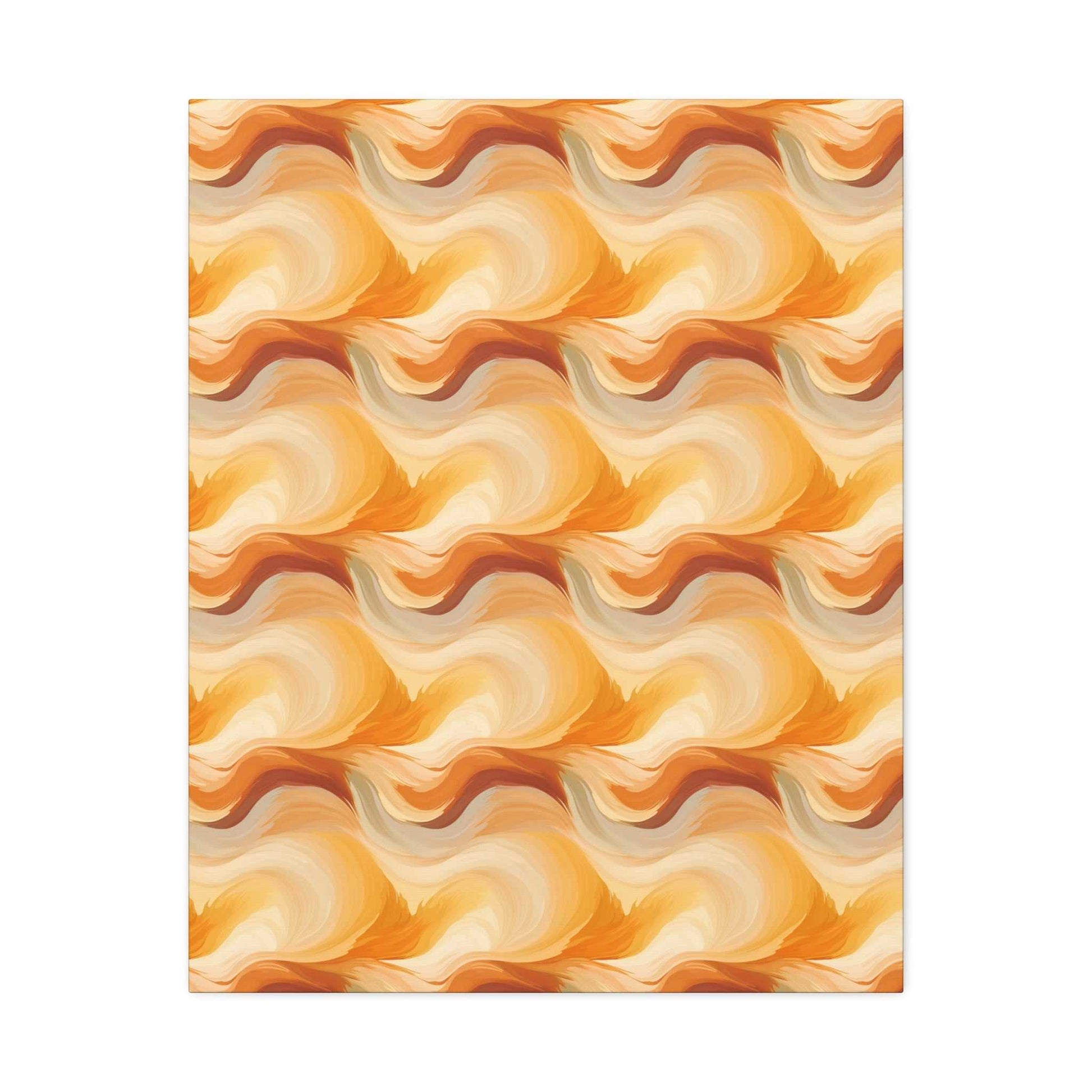 Amber Waves: The Breath of Autumn - Satin Canvas, Stretched - Pattern Symphony