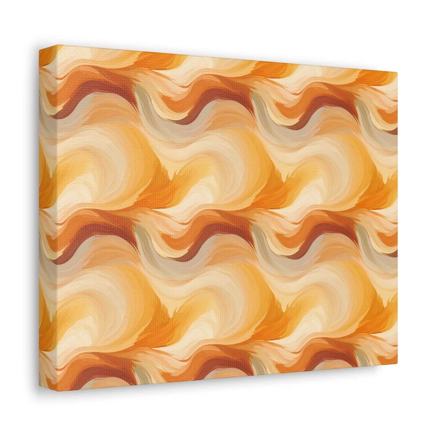 Amber Waves: The Breath of Autumn - Satin Canvas, Stretched - Pattern Symphony