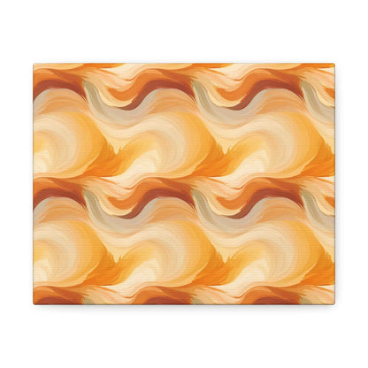 Amber Waves: The Breath of Autumn - Satin Canvas, Stretched - Pattern Symphony