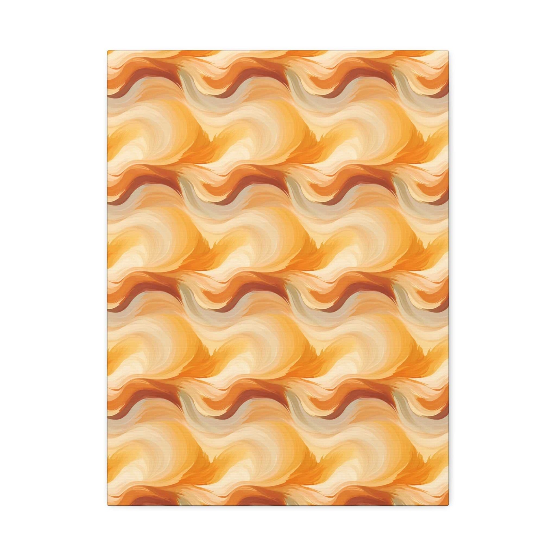 Amber Waves: The Breath of Autumn - Satin Canvas, Stretched - Pattern Symphony