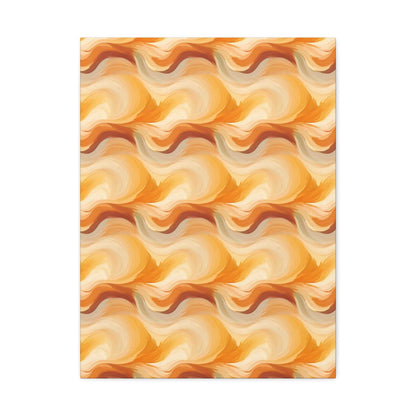 Amber Waves: The Breath of Autumn - Satin Canvas, Stretched - Pattern Symphony