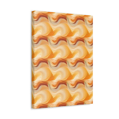 Amber Waves: The Breath of Autumn - Satin Canvas, Stretched - Pattern Symphony