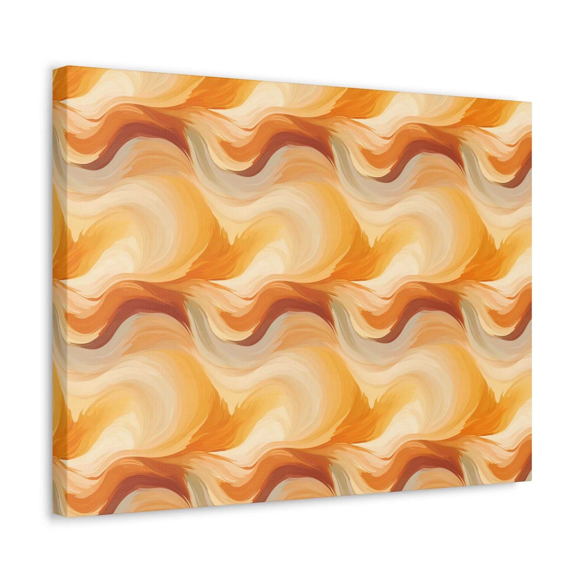 Amber Waves: The Breath of Autumn - Satin Canvas, Stretched - Pattern Symphony