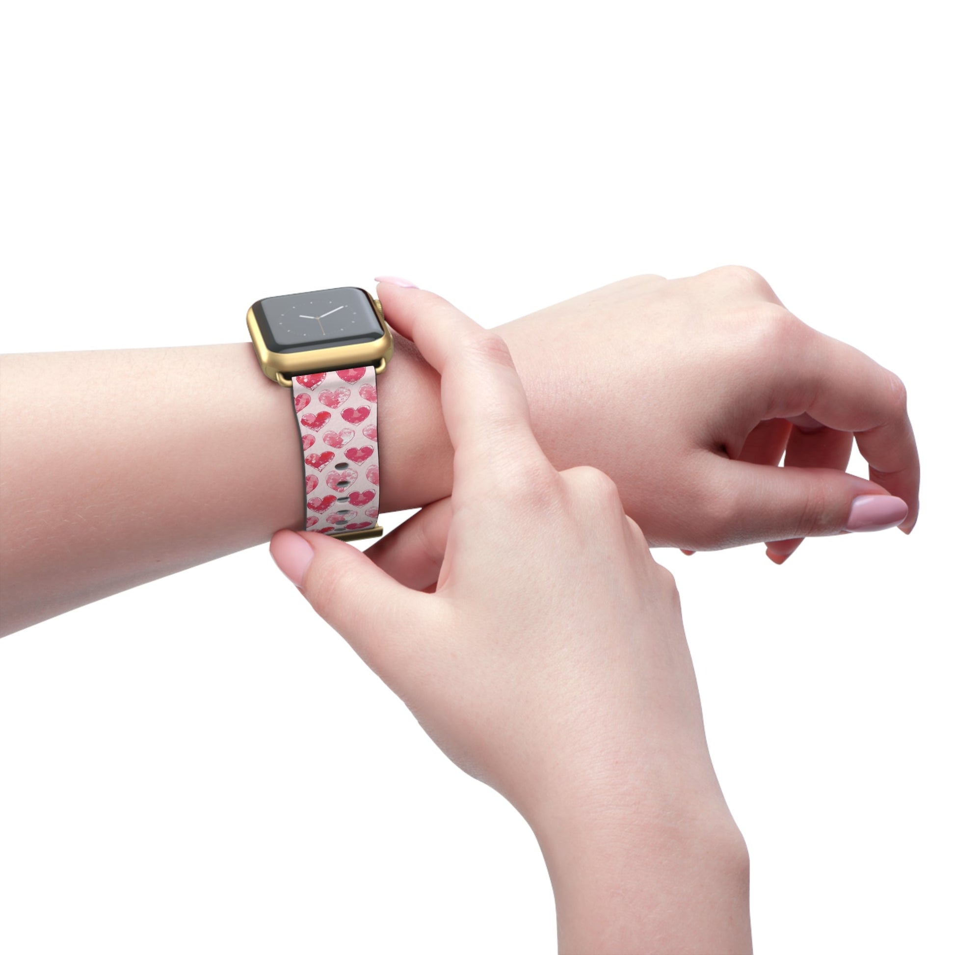 Blotted Love: Blush Strokes - Apple Watch Strap - Pattern Symphony