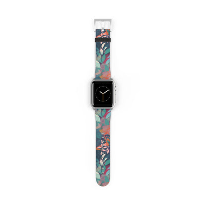 Botanical Bliss - Stylized Abstract Flower Design - Apple Watch Strap - Pattern Symphony