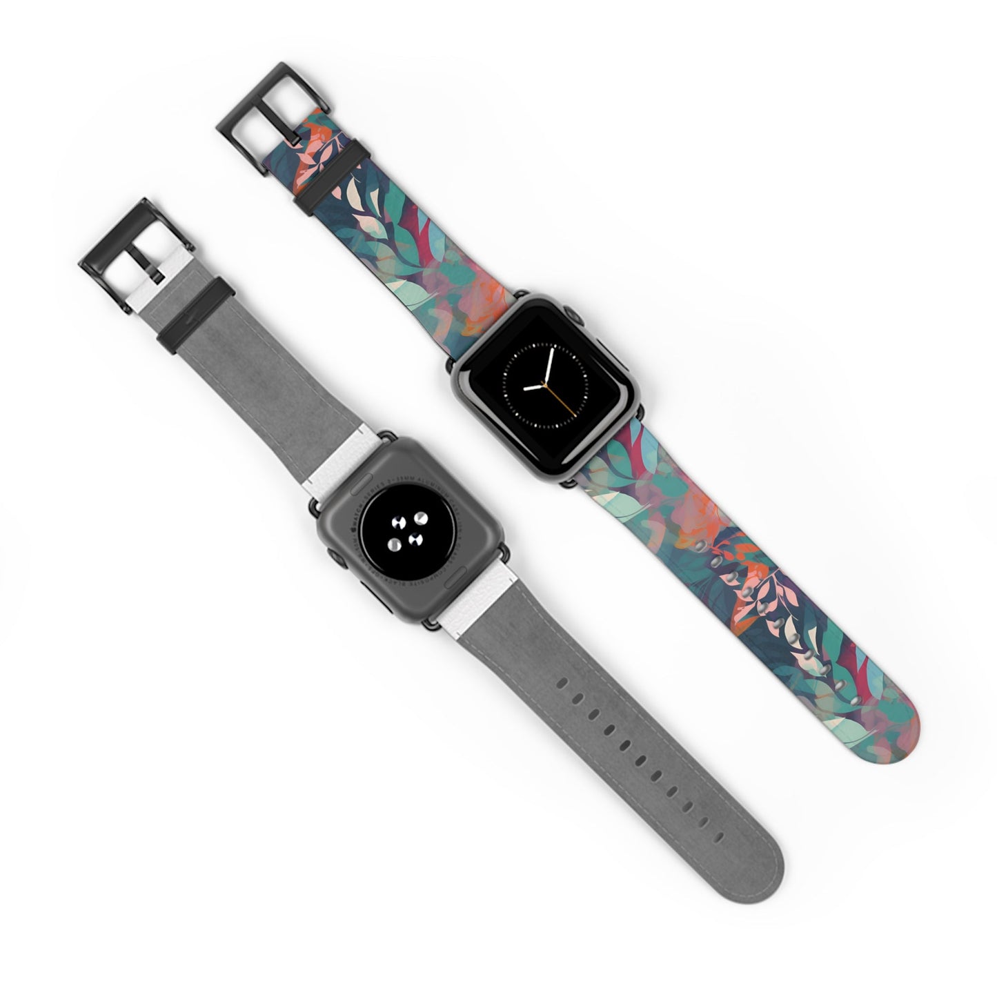 Botanical Bliss - Stylized Abstract Flower Design - Apple Watch Strap - Pattern Symphony