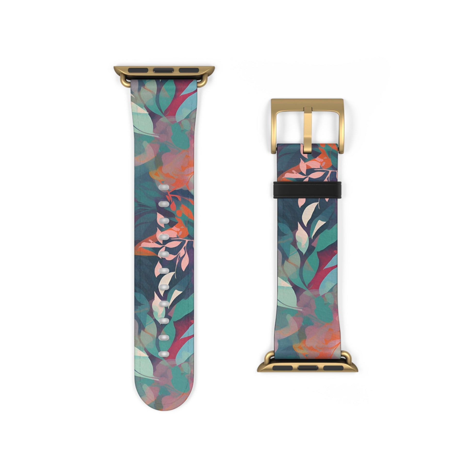 Botanical Bliss - Stylized Abstract Flower Design - Apple Watch Strap - Pattern Symphony