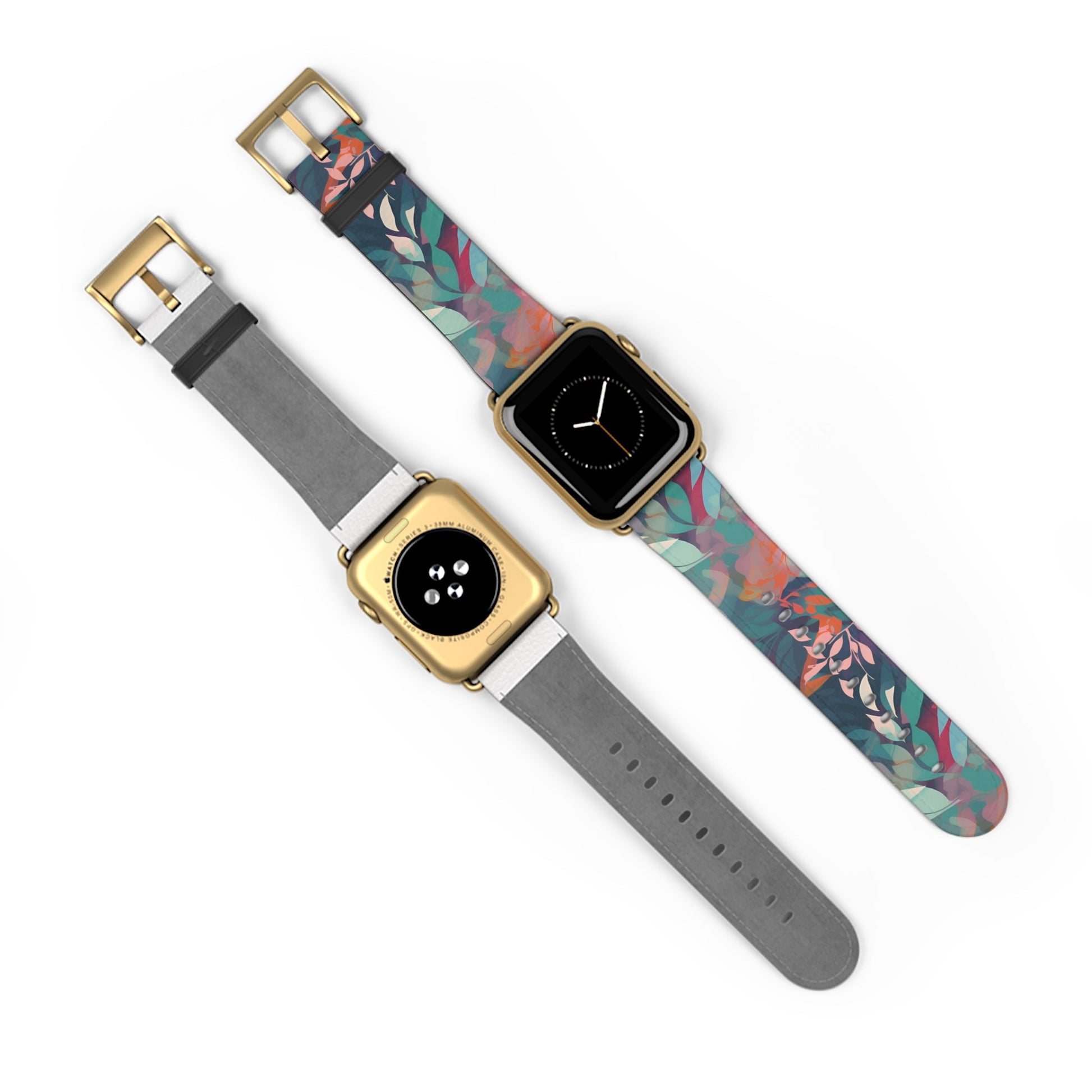 Botanical Bliss - Stylized Abstract Flower Design - Apple Watch Strap - Pattern Symphony