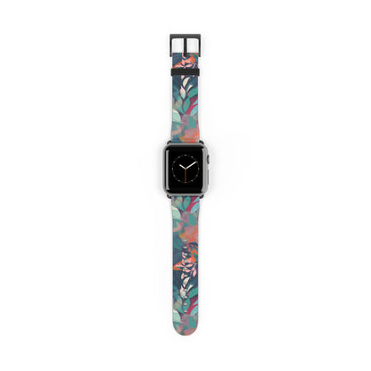 Botanical Bliss - Stylized Abstract Flower Design - Apple Watch Strap - Pattern Symphony