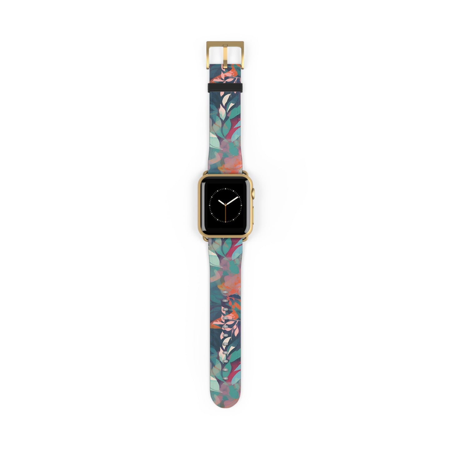 Botanical Bliss - Stylized Abstract Flower Design - Apple Watch Strap - Pattern Symphony