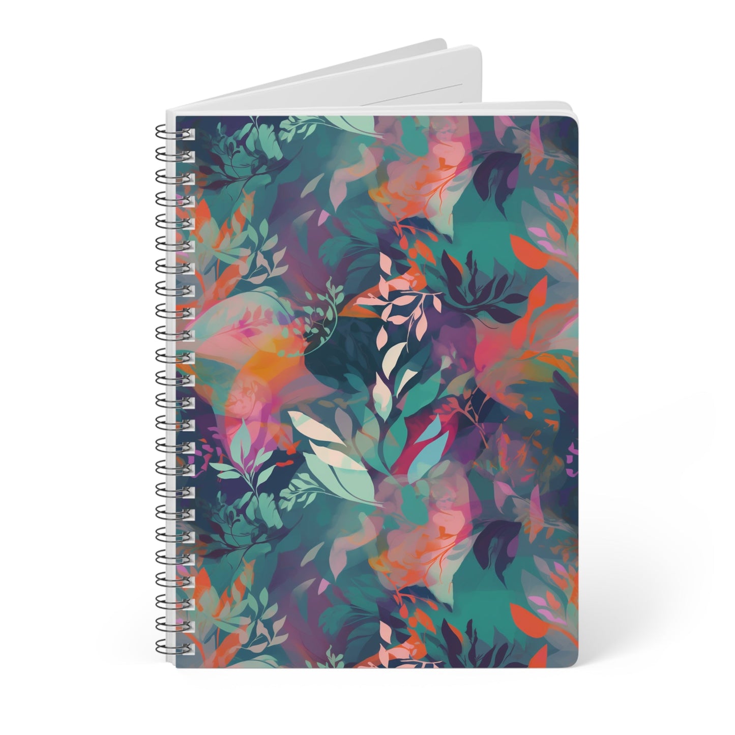 Botanical Bliss - Stylized Abstract Flower Design Spiral Notebook Paper products Pattern Symphony   