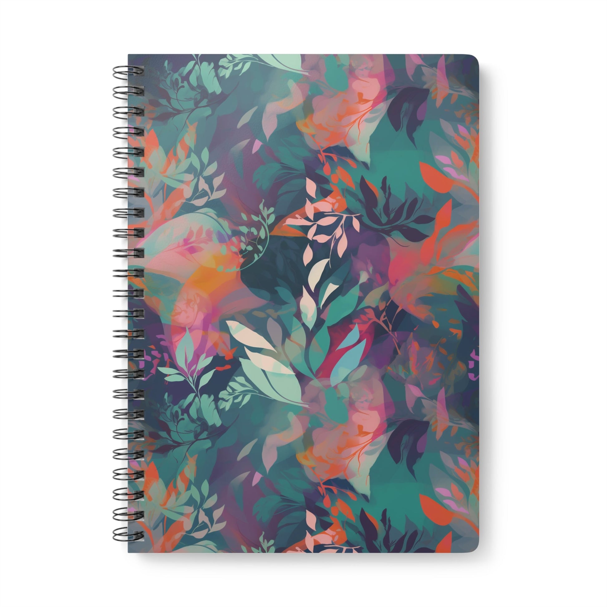 Botanical Bliss - Stylized Abstract Flower Design Spiral Notebook Paper products Pattern Symphony   