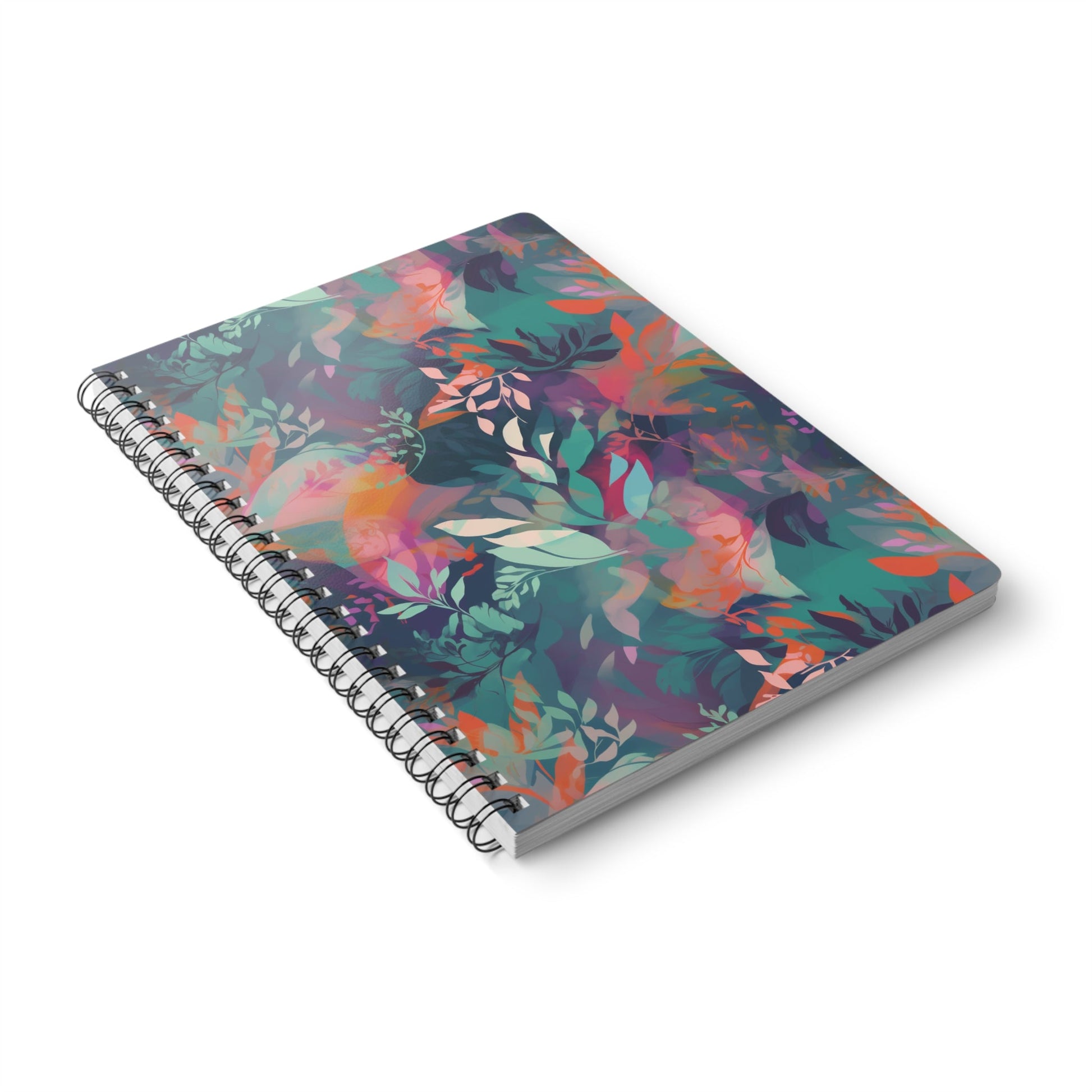 Botanical Bliss - Stylized Abstract Flower Design Spiral Notebook Paper products Pattern Symphony   