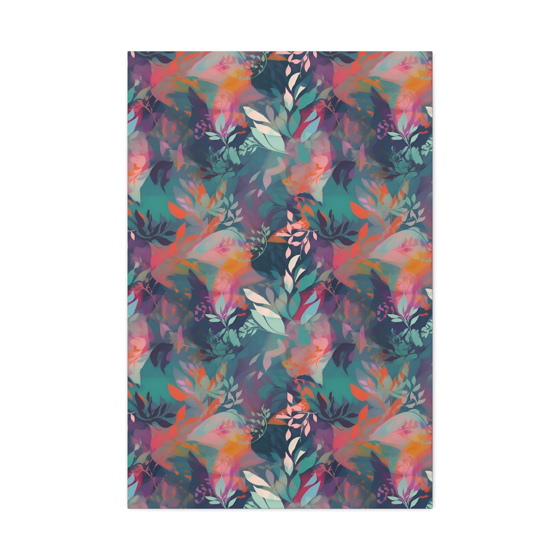 Botanical Bliss - Stylized Abstract Flower Design Wall Art Canvas - Pattern Symphony