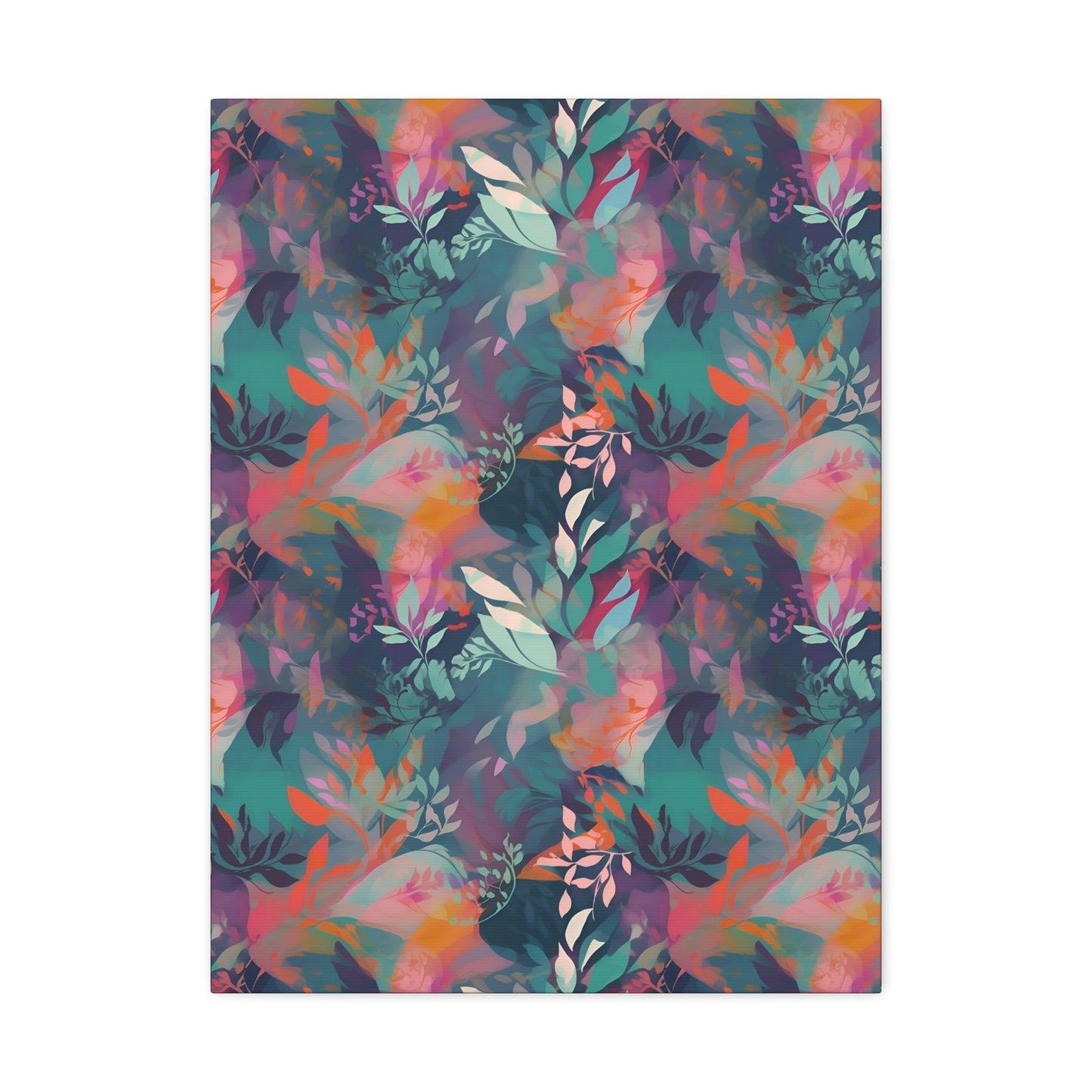 Botanical Bliss - Stylized Abstract Flower Design Wall Art Canvas - Pattern Symphony